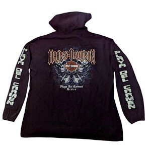 Harley-Davidson Jacket‎ Hoodie Playa Del Carmen Motorcycle Pockets Unisex LG